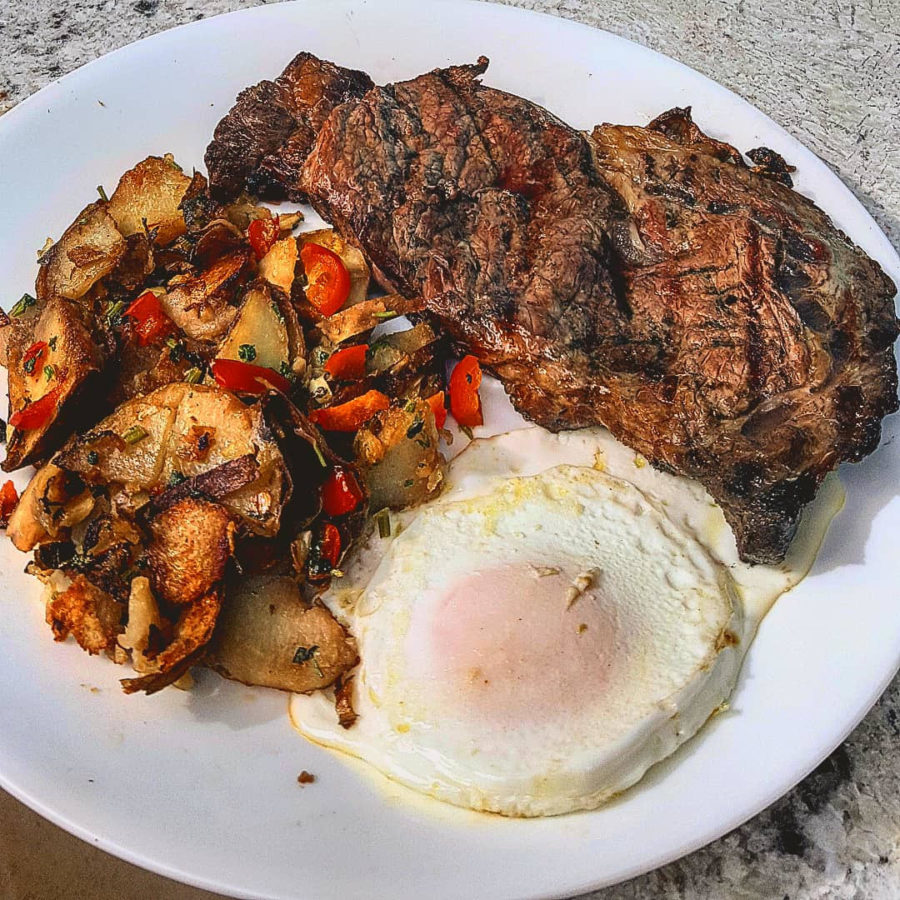Steak, Egg & Potatoes